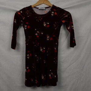 Old Navy Velvet Floral Dress Size S (Kids)